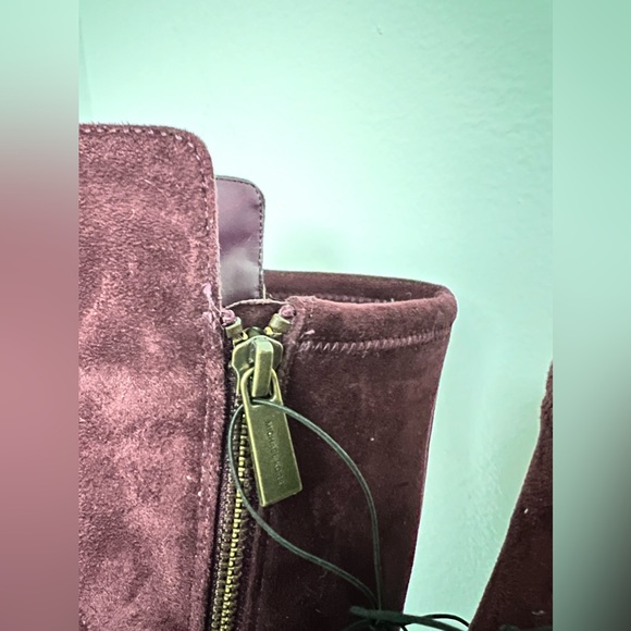 Michael Kors Suede Burgundy Boots NEW - Picture 5 of 10